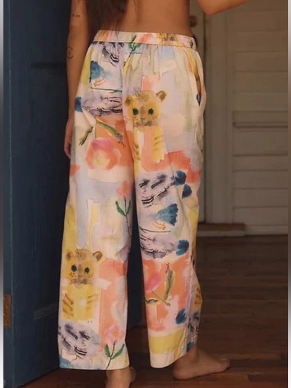Anthropologie The Wren Boxer Pants Yumi Kimura 100% Cotton SIZE M NEW - Picture 2 of 8
